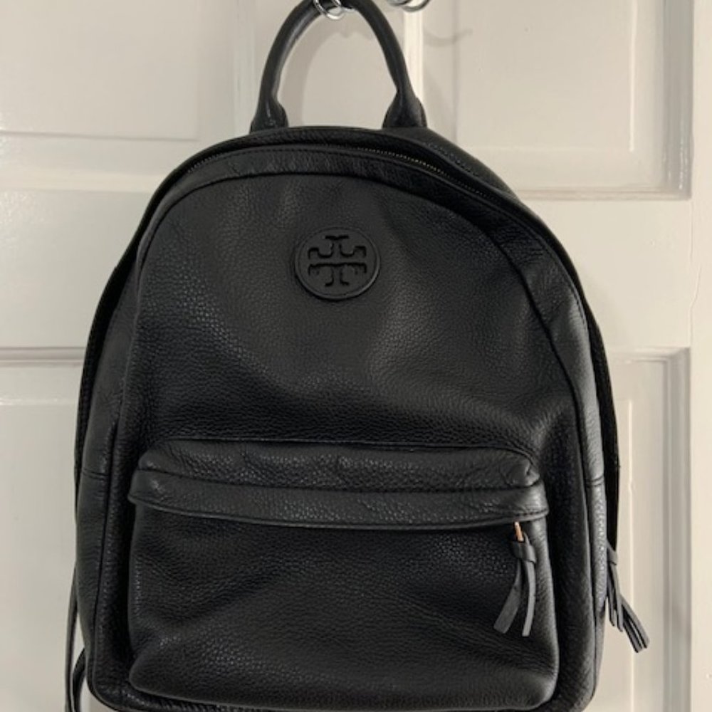 Tory Burch Black Leather Backpack